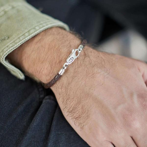 830BRN Armband Braun Heren ROOTS Collection