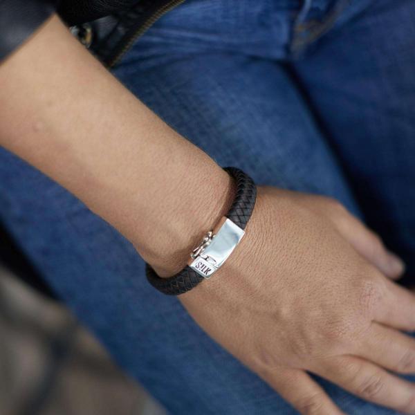 841BBR Armband Schwarz-Braun Dames ALPHA Collection