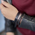 841BKC Armband Schwarz Croco Dames ALPHA Collection