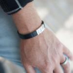 841BKC Armband Schwarz Croco Heren ALPHA Collection