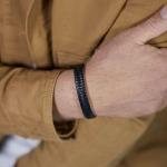 841BLK Armband Schwarz Heren ALPHA Collection