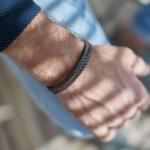 841BRN Armband Bruin Heren ALPHA Collection