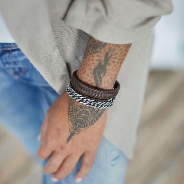 841BRN Armband Bruin Dames ALPHA Collection