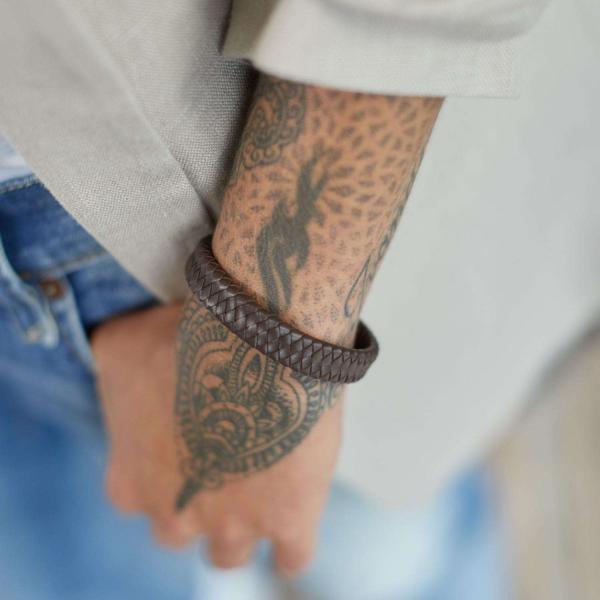 841BRN Armband Bruin Dames ALPHA Collection