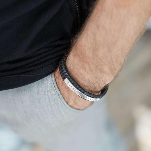 851BLK Armband Schwarz Heren ALPHA Collection