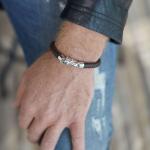 853BRN Armband Bruin Heren ARCH Collection