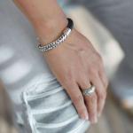 854BLK Armband Schwarz Dames BOLD Collection