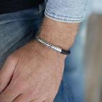 854BLK Armband Schwarz Heren BOLD Collection