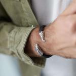 S23 Snake Armband Leder Heren
