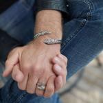 S28 Silberner Snake Ring Heren