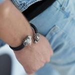 S41 Tiger Armband Leder Heren