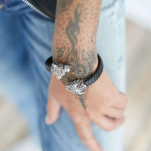 S41 Tiger Armband Leder Dames