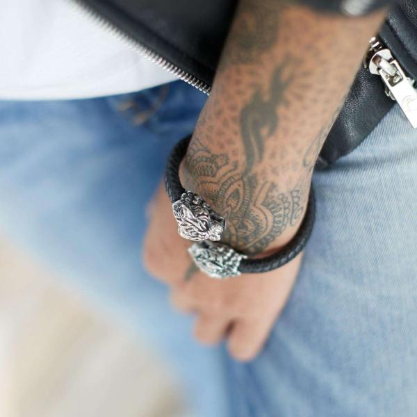 S41 Tiger Armband Leder Dames