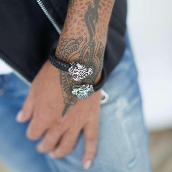 S41 Tiger Armband Leder Dames